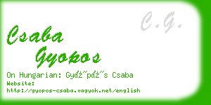 csaba gyopos business card